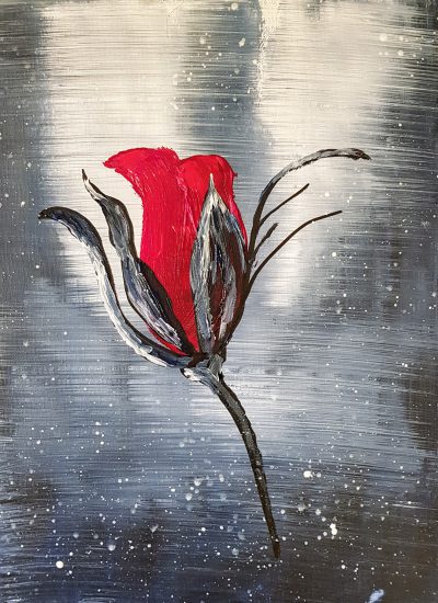 Rose..Acryl..nach Vorlage ( verkauft)