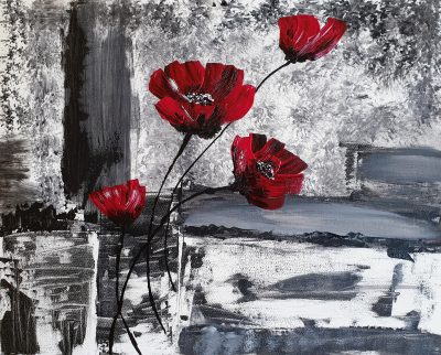 Mohn in Vase,50×40,verkauft