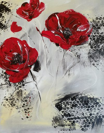Mohn abstrakt ,40×50.. verkauft