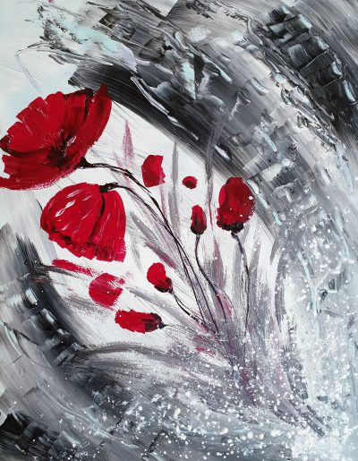 Mohn abstrakt ,40×50..verkauft