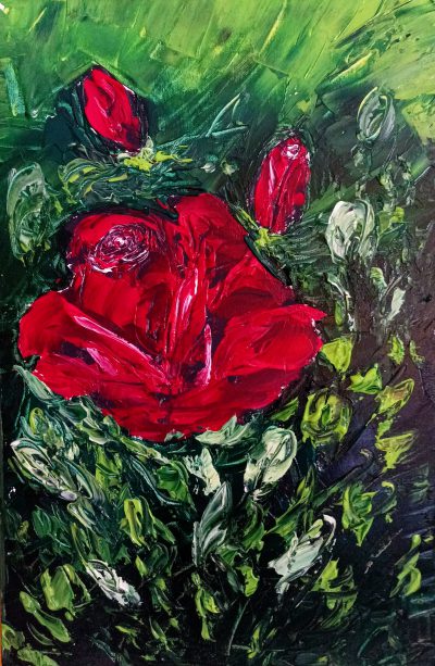 Rote Rose 🌹Acryl 40×60verkauft