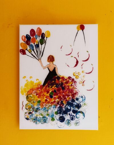 Mädchen mit Luftballons,neu…verkauft …….30×40