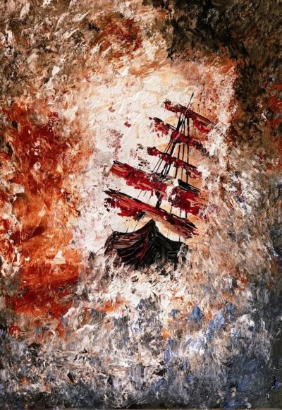 Segelboot  ..50×70..verkauft