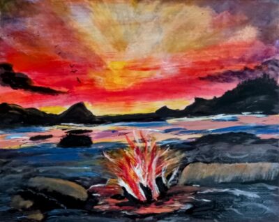 Lagerfeuer ..50×40