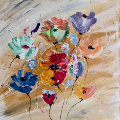 Bunte Grüße 🥰..Acryl..50×50.. verkauft