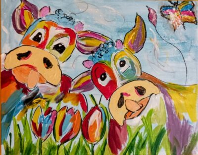 Gute Laune Kühe…50×40 verkauft