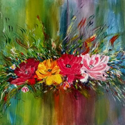 Bunte Blumen 50×40