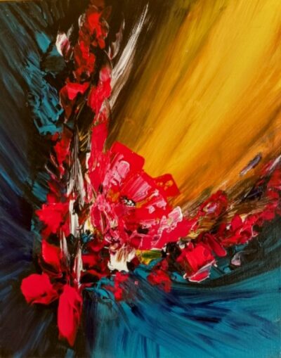 Farbexplosion…40×50. Verkauft