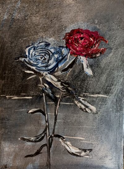 Rosen 30×40 Unterschiedlich und doch zusammen, verkauft 🥰🌹🌹🌹