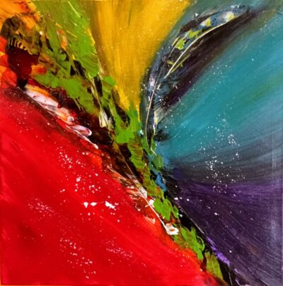 Abstraktes Feuerwerk 50×40