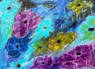 Abstrakte Blumen 70×50