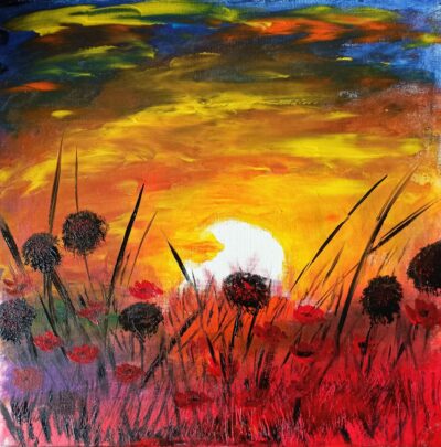 Acryl/Ölpastellkreide 40×40