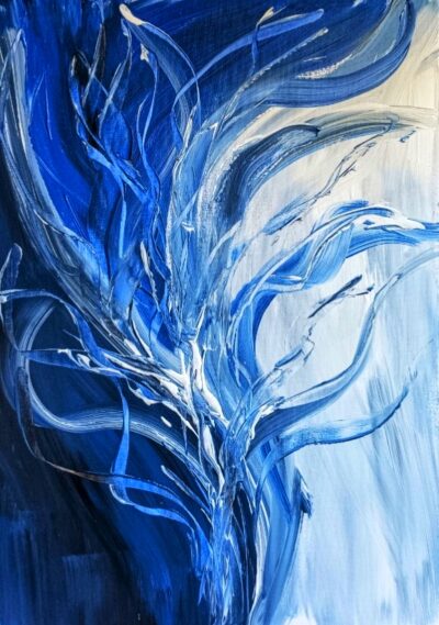 Blau/weiße Impressionen ( 1.).70×50