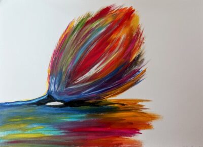 Bunte Blume 70×50 verkauft