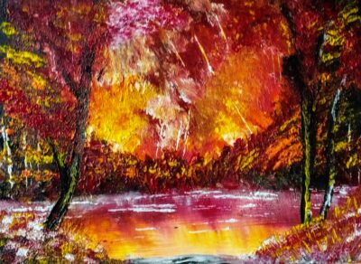 Goldener Sonnenuntergang 40×30