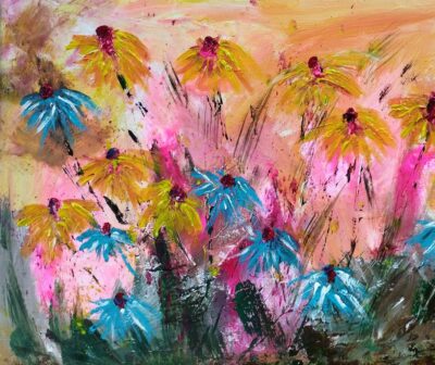 Vorfreude auf Frühling 💐🌷🪷🌸🪻 Acryl auf Leinwand  40×50